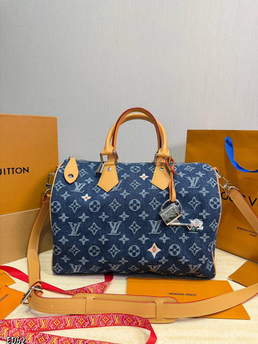 Louis Vuitton LV Pillow Bag Denim Canvas New Arrival Embroidered Details